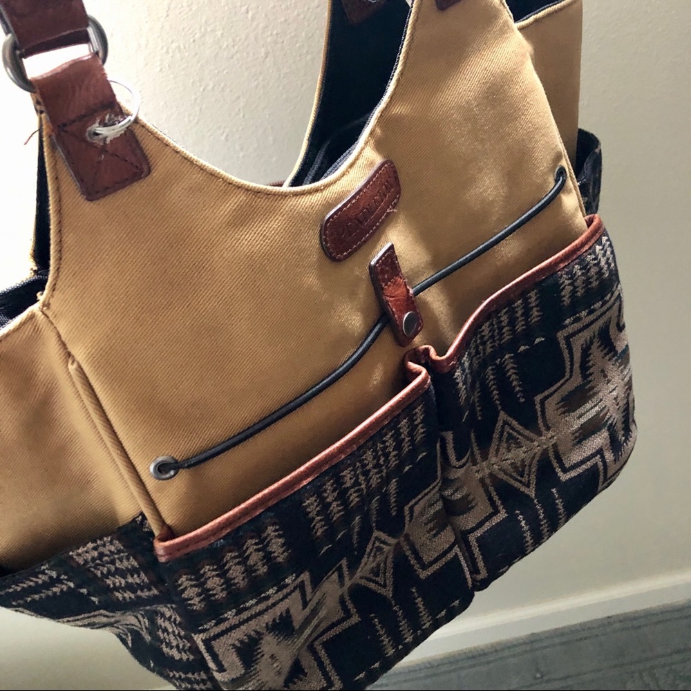 Pendleton canvas + wool diaper bag